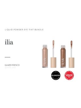 ILIA Liquid Powder Eye Tint Fresca and Glaze Bundle